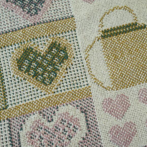 Vintage Cottagecore Throw Blanket Tapestry Granny Afghan Cute 90s Farmhouse - Picture 11 of 13